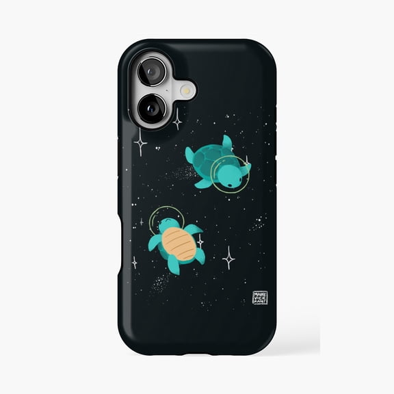 Protective iPhone Case Space Turtles Animal Design Phone Case IP13/14 Magnetic MagSafe Compatible