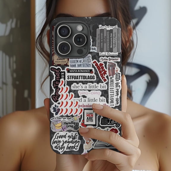 Protective iPhone Case Spicy Book Club Phone Case with Reading Inspired Design IP15 Magnetic MagSafe Compatible