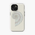 Seeshell Pattern Protective iPhone Case Spiral Seashell Coastal Pattern Phone Case IP ...