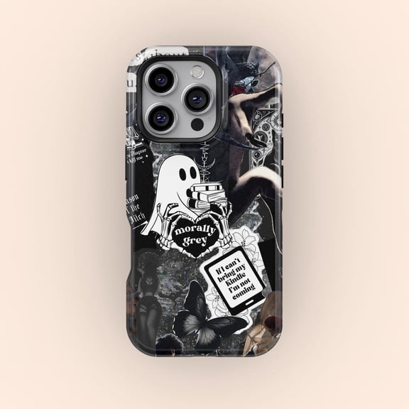 Protective iPhone Case Spooky Horror Collage Slasher Film Monster Grid Shield IP16 Pro Magnetic MagSafe Compatible