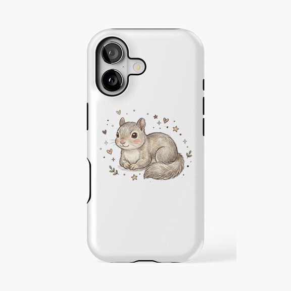 Protective iPhone Case Squirrel Animal Design Phone Case IP13/14 Magnetic MagSafe Compatible