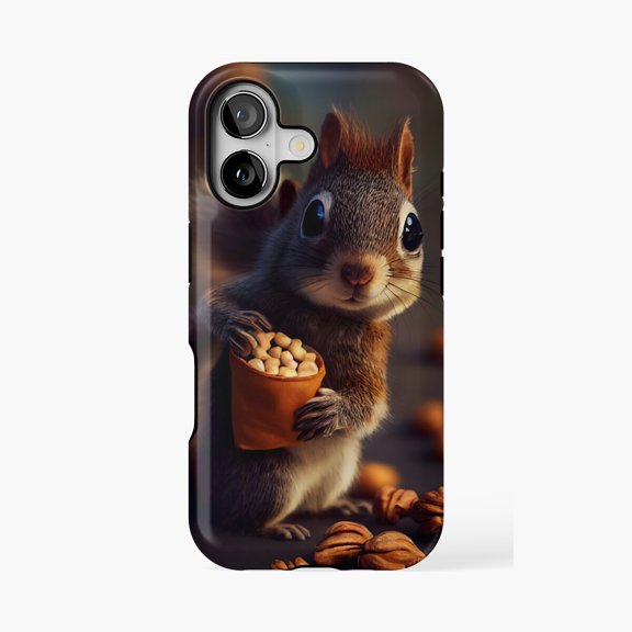 Protective iPhone Case Squirrel Animal Quote Design Phone Case IP13/14 Magnetic MagSafe Compatible