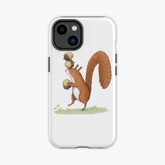 Protective iPhone Case Squirrel With Acorns Nature Phone Case IP13/14 Magnetic MagSafe Compatible