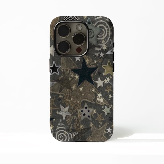 Protective iPhone Case Stars Y2K Collage Protective Cell Phone Case Twinkle Night Cover Style 2 IP13/14 Magnetic MagSafe Compatible