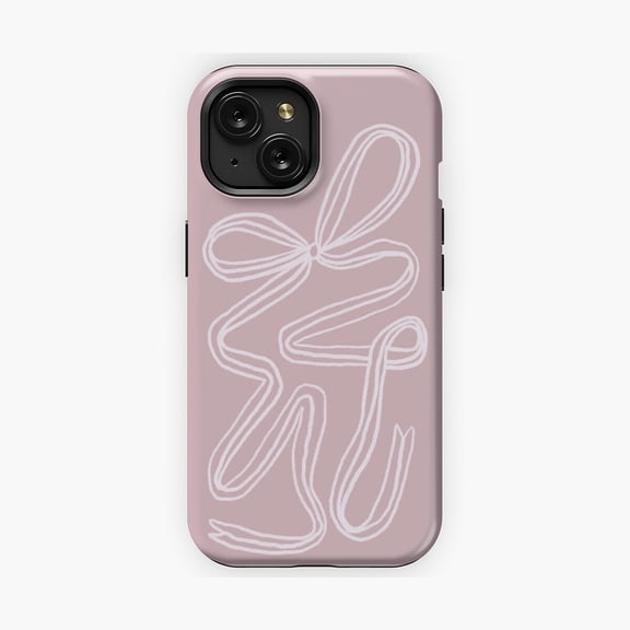 Protective iPhone Case Stylish Coquette Bow Phone Case Modern Chic Design IP16 Magnetic MagSafe Compatible