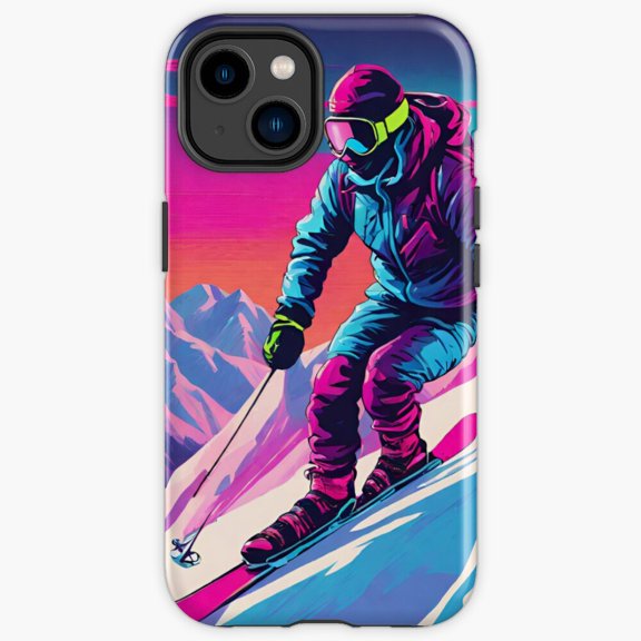 Protective iPhone Case Synthwave Er Cyberpunk Retro 80S Laser Grid Sport Phone Case IP16 Magnetic MagSafe Compatible