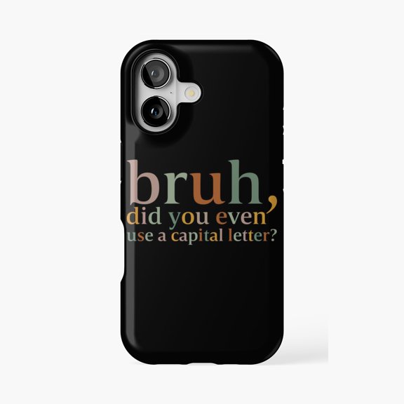Protective iPhone Case Teacher Capital Letter Phone Case IP15 Magnetic MagSafe Compatible