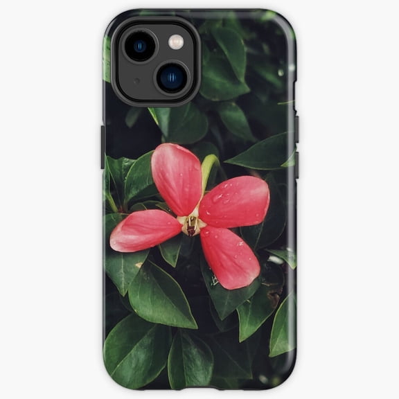 Protective iPhone Case The Imperfect Flower Wabi Sabi Asymmetric Line Art Heavy Duty Shockproof Hard Shell IP13/14 Magnetic MagSafe Compatible
