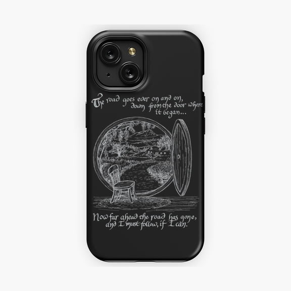 Protective iPhone Case The Road Goes Inspired Artwork Phone Case IP13/14 Magnetic MagSafe Compatible