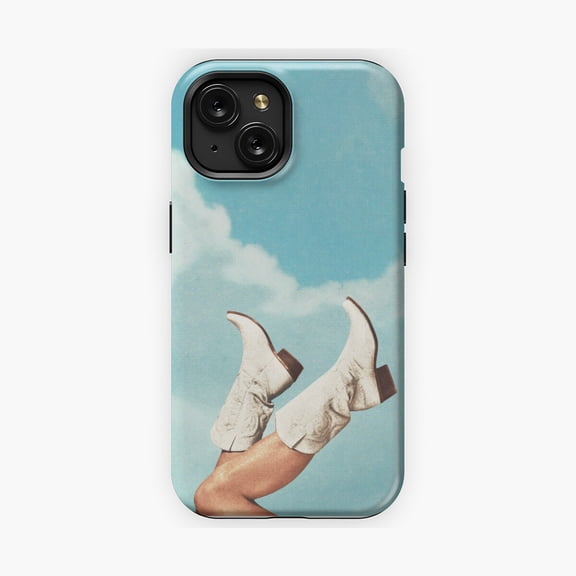 Protective iPhone Case These Boots Blue Sky Western Theme Phone Case Country Style Smartphone Shield IP13/14 Magnetic MagSafe Compatible