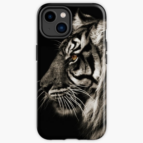 Protective iPhone Case Tiger Tiger Burning Bright William Blake Poem Wild Cat Shield IP13/14 Magnetic MagSafe Compatible