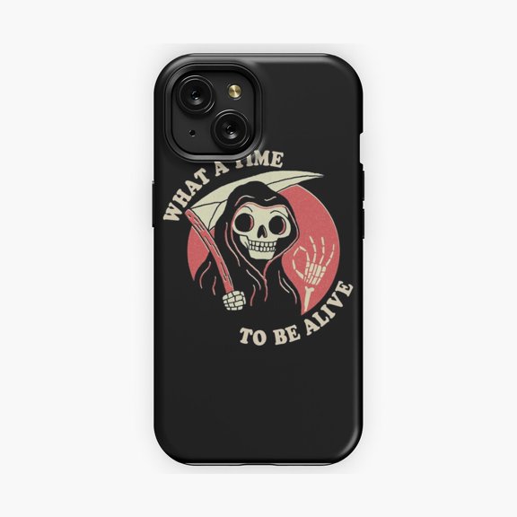 Protective iPhone Case Time To Be Alive Quote Artwork Phone Case Design IP13/14 Magnetic MagSafe Compatible
