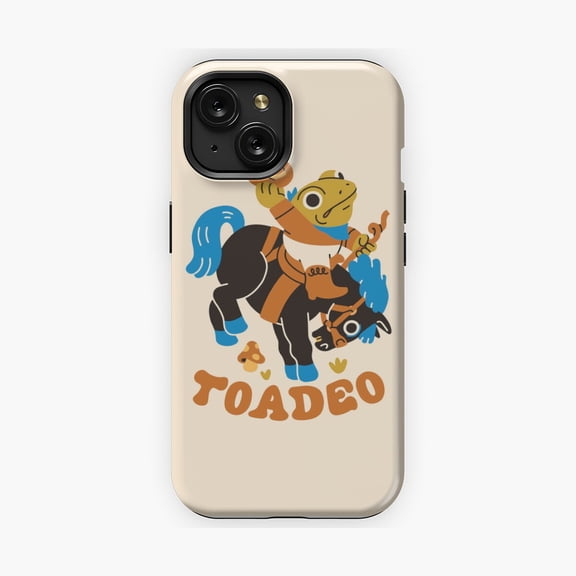 Protective iPhone Case Toadeo the Toad Rodeo Cartoon Western Style Phone Case IP15 Magnetic MagSafe Compatible