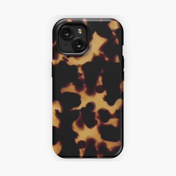 Protective iPhone Case Tortoise Shell Phone Case Chic Brown Aesthetic Shield IP15 Magnetic MagSafe Compatible