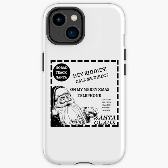 Protective iPhone Case Track Santa Retro Radar Technology Blueprint Design Cover IP13/14 Magnetic MagSafe Compatible