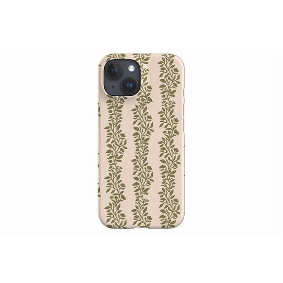 Protective iPhone Case Trailing Vine Plant Leaves Design Botanical Foliage Outline Cover IP13/14 Magnetic MagSafe Compatible