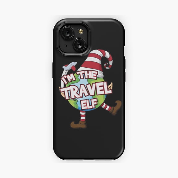 Protective iPhone Case Travel Illustration Protective Phone Case Retro Luggage Stamp Airport Landmark Cover IP13/14 Magnetic MagSafe Compatible