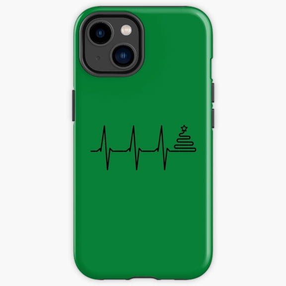 Protective iPhone Case Tree Heartbeat Winter Ekg Pulse Line Sport Athlete Impact Case Variant Two IP13/14 Magnetic MagSafe Compatible