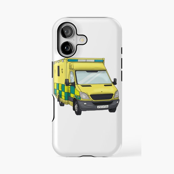Protective iPhone Case UK Ambulance Emergency Medical Design Phone Case IP13/14 Magnetic MagSafe Compatible