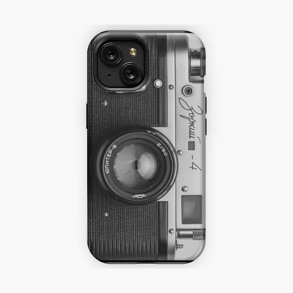 Protective iPhone Case Vintage Camera Paris Inspired Artwork Phone Case IP16 Magnetic MagSafe Compatible