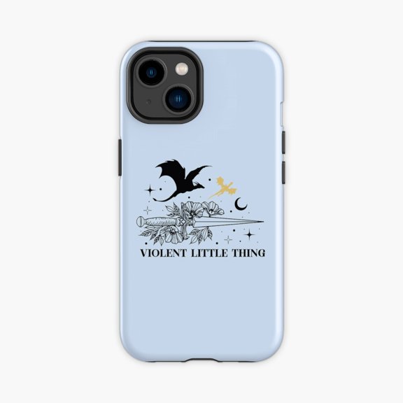 Protective iPhone Case Violent Little Thing Literary Design Phone Case IP15 Magnetic MagSafe Compatible