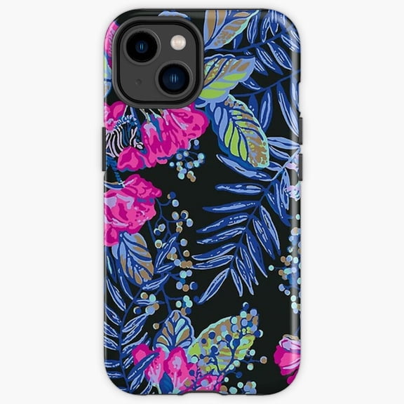 Protective iPhone Case Water Lily Flowers Serene Zen Pond Floating Botanical Heavy Duty Shockproof Hard Shell IP13/14 Magnetic MagSafe Compatible
