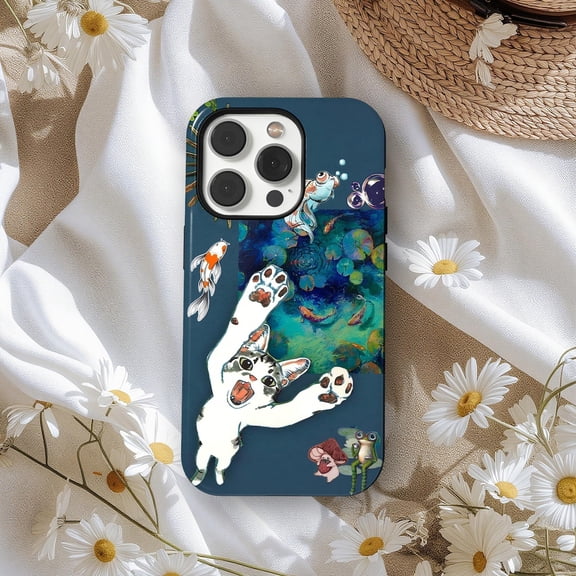 Protective iPhone Case Weird Gore Phone Case Strange Design Dark Cat Aesthetic Protective IP13/14 Magnetic MagSafe Compatible