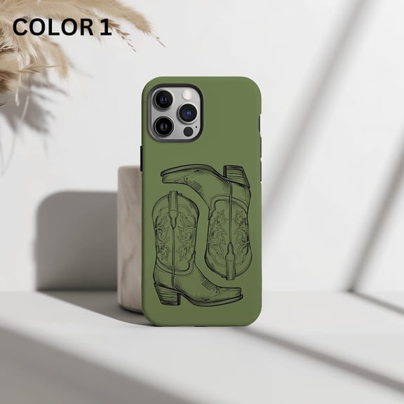 Protective iPhone Case Western Phone Case Country Neutral Coastal Cowboy Boots Variant IP15 Magnetic MagSafe Compatible
