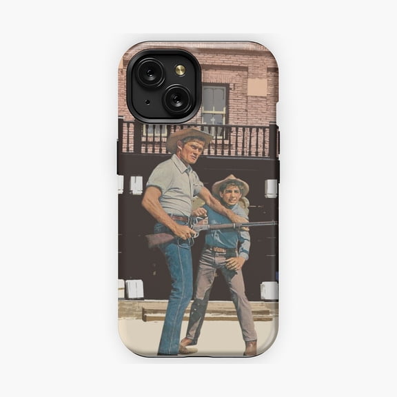 Protective iPhone Case Western Rifleman Cowboy Silhouette Artwork Phone Case Frontier Desert Dusk Shell IP16 Magnetic MagSafe Compatible