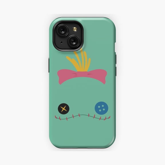 Protective iPhone Case Whimsical Stitched Rag Doll Character Fun Vibe Phone Case IP15 Magnetic MagSafe Compatible