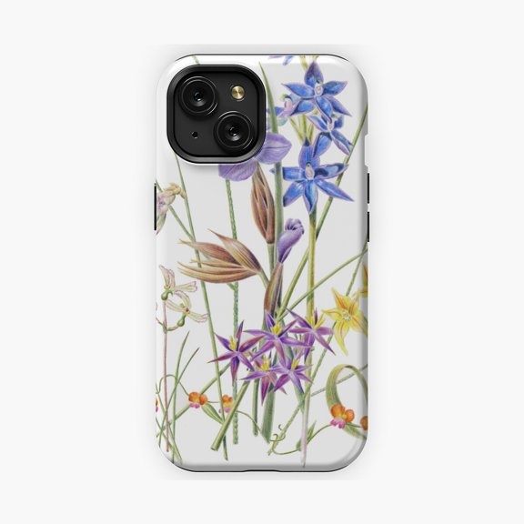 Protective iPhone Case Wildflowers Of Australia Botanical Phone Case Native Floral Garden Art Cover IP16 Magnetic MagSafe Compatible