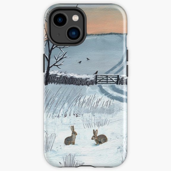 Protective iPhone Case Winter Dawn Serene Snowy Mountain Peak Sunrise Landscape Cover IP16 Magnetic MagSafe Compatible