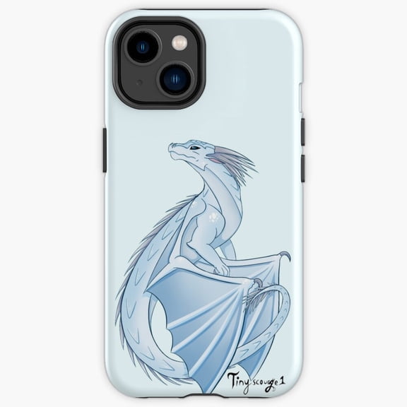 Protective iPhone Case Winter Dragon Mythical Ice Fantasy Creature Scale Phone Case IP16 Magnetic MagSafe Compatible