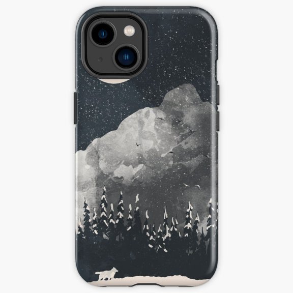Protective iPhone Case Winter Finds The Wolf Wilderness Nocturnal Predator Snow Cover IP16 Magnetic MagSafe Compatible