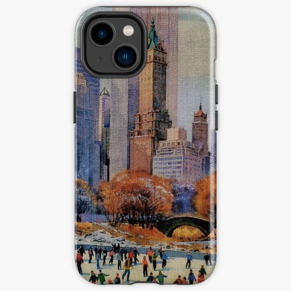 Protective iPhone Case Winter In Central Park New York Manhattan Cityscape Phone Case IP16 Magnetic MagSafe Compatible