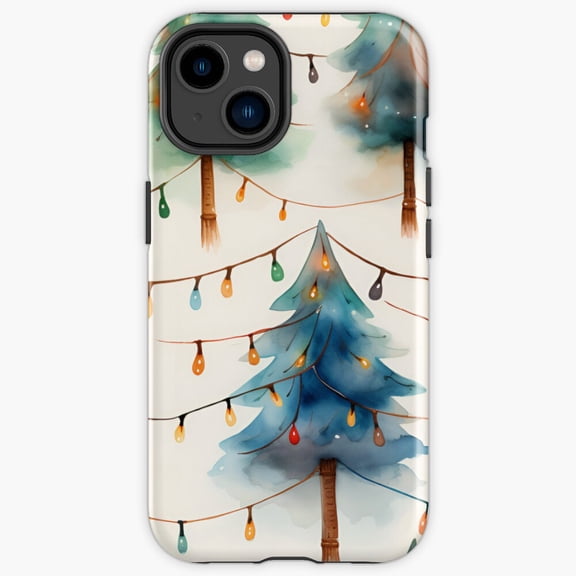 Protective iPhone Case Winter Lights Hard Case Guard IP15 Magnetic MagSafe Compatible