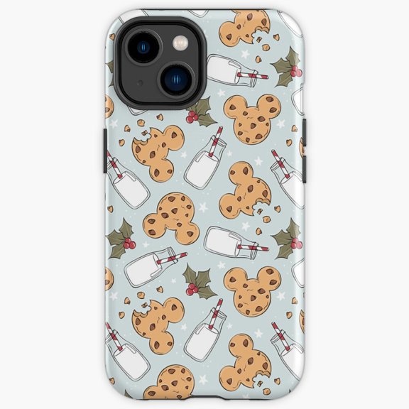 Protective iPhone Case Winter Milk And Mouse Cookies Slim Shockproof Shell IP15 Magnetic MagSafe Compatible