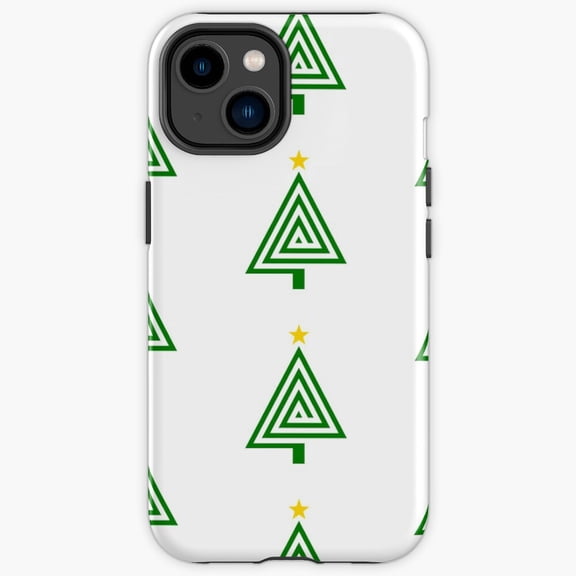 Protective iPhone Case Winter Tree Graphic Minimalist Outline Hard Case Guard IP13/14 Magnetic MagSafe Compatible