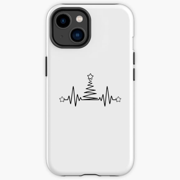 Protective iPhone Case Winter Tree Heartbeat Line Ekg Pulse Sport Athlete Shield IP16 Magnetic MagSafe Compatible