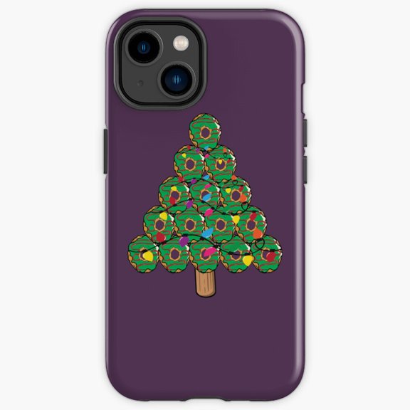 Protective iPhone Case Winter Tree Lights Donut Sweet Pastry Baker Cover IP15 Magnetic MagSafe Compatible