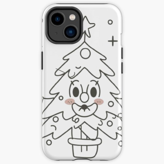 Protective iPhone Case Winter Tree Line Art Minimalist Geometric Graphic Cover IP16 Magnetic MagSafe Compatible
