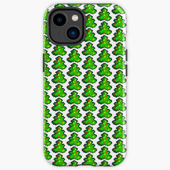 Protective iPhone Case Winter Tree Pixel Art Retro 8-Bit Arcade Cover IP16 Magnetic MagSafe Compatible
