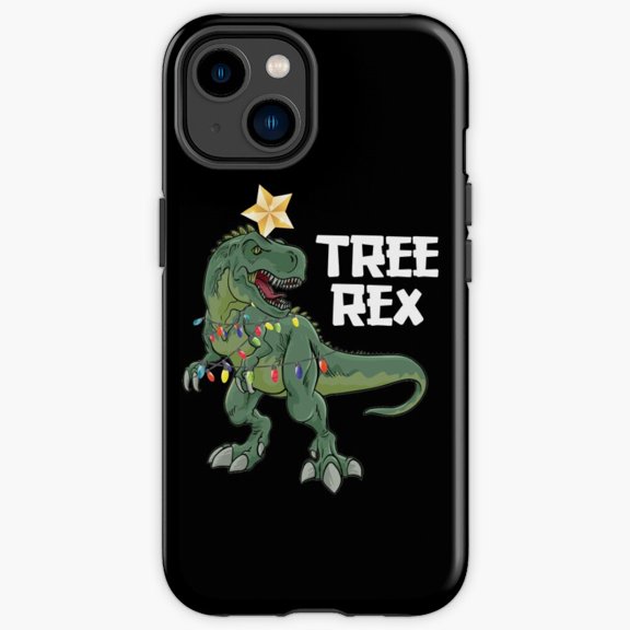 Protective iPhone Case Winter Tree Rex Dinosaur Costume Guard IP15 Magnetic MagSafe Compatible