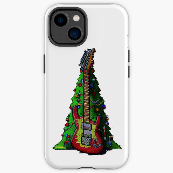 Protective iPhone Case Winter Tree With Guitar Country Music Concert Guard IP15 Magnetic MagSafe Compatible