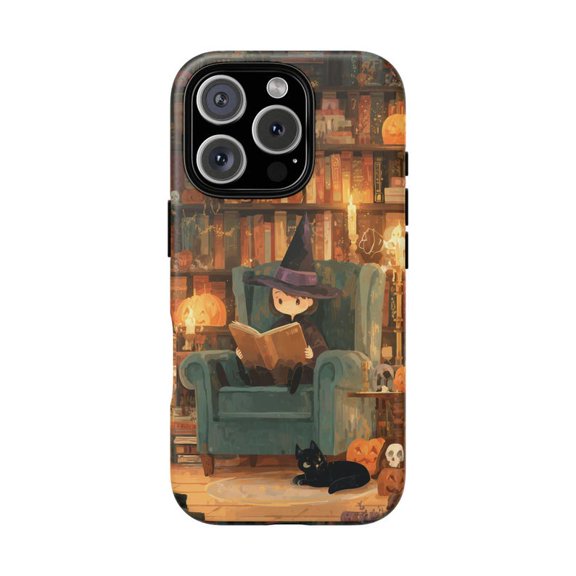 Protective iPhone Case Witchy Book Phone Case Magical Winter Inspired Cover IP13/14 Magnetic MagSafe Compatible