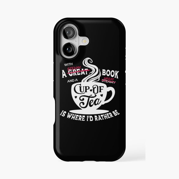 Protective iPhone Case With A Steamy Book And A Great Cup Of Tea Phone Case IP13/14 Magnetic MagSafe Compatible