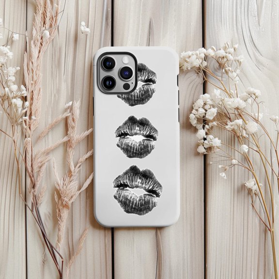 Protective iPhone Case Y2K Kiss Protective Cell Phone Case Dual Layer Cover IP13/14 Magnetic MagSafe Compatible