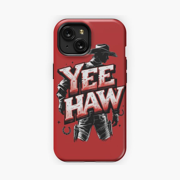Protective iPhone Case Yee Haw Western Spirit Cowboy Heart Inspired Phone Case IP16 Magnetic MagSafe Compatible