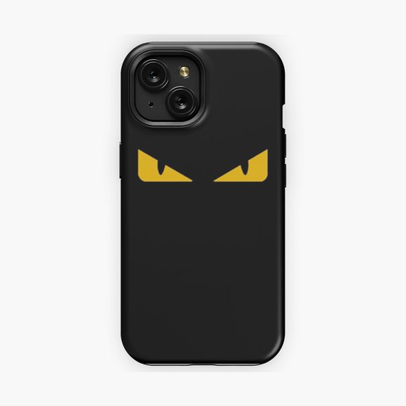 Protective iPhone Case Yellow Eyes Bold Artistic Design Phone Case IP16 Magnetic MagSafe Compatible
