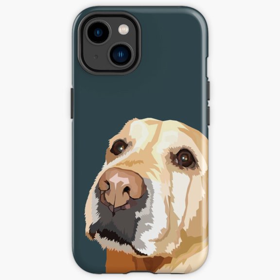 Protective iPhone Case Yellow Lab Labrador Retriever Faithful Dog Field Shield IP13/14 Magnetic MagSafe Compatible
